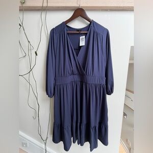 Elegant Navy Blue Women's Dress